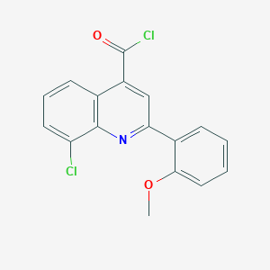 molecular formula C17H11Cl2NO2 B1420609 8-Chloro-2-(2-methoxyphenyl)quinoline-4-carbonyl chloride CAS No. 1160263-69-3
