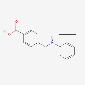 molecular formula C18H21NO2 B14206090 Benzoic acid, 4-[[[2-(1,1-dimethylethyl)phenyl]amino]methyl]- CAS No. 833484-97-2