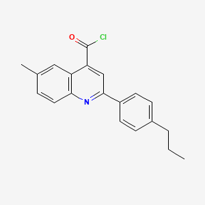 molecular formula C20H18ClNO B1420613 6-Methyl-2-(4-propylphenyl)quinoline-4-carbonyl chloride CAS No. 1160253-53-1