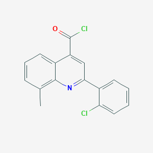 molecular formula C17H11Cl2NO B1420614 2-(2-Chlorophenyl)-8-methylquinoline-4-carbonyl chloride CAS No. 1160254-31-8