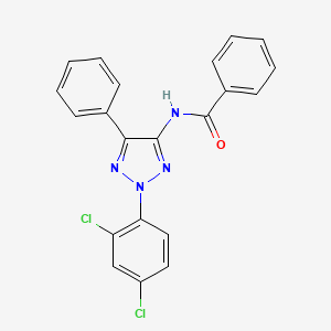 molecular formula C21H14Cl2N4O B14206144 Benzamide, N-[2-(2,4-dichlorophenyl)-5-phenyl-2H-1,2,3-triazol-4-yl]- CAS No. 830336-15-7