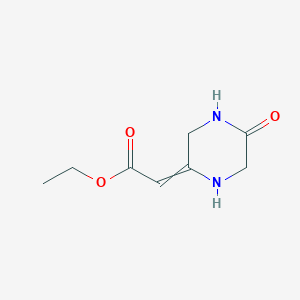 molecular formula C8H12N2O3 B14206145 Ethyl (5-oxopiperazin-2-ylidene)acetate CAS No. 764698-14-8