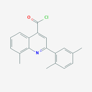 molecular formula C19H16ClNO B1420615 2-(2,5-Dimethylphenyl)-8-methylquinoline-4-carbonyl chloride CAS No. 1160254-19-2