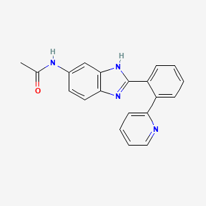 molecular formula C20H16N4O B14206165 Acetamide, N-[2-[2-(2-pyridinyl)phenyl]-1H-benzimidazol-5-yl]- CAS No. 824395-05-3