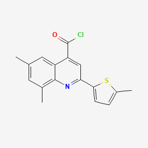 molecular formula C17H14ClNOS B1420617 6,8-Dimethyl-2-(5-methyl-2-thienyl)quinoline-4-carbonyl chloride CAS No. 1160254-81-8