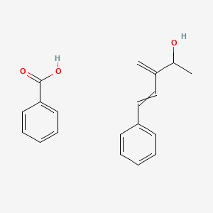molecular formula C19H20O3 B14206194 Benzoic acid;3-methylidene-5-phenylpent-4-en-2-ol CAS No. 835651-50-8