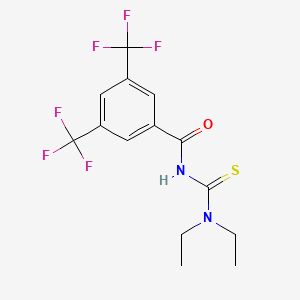 molecular formula C14H14F6N2OS B14206202 N-(Diethylcarbamothioyl)-3,5-bis(trifluoromethyl)benzamide CAS No. 828248-37-9