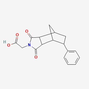 molecular formula C17H17NO4 B1420621 (1,3-dioxo-5-phenyloctahydro-2H-4,7-methanoisoindol-2-yl)acetic acid CAS No. 1218360-33-8