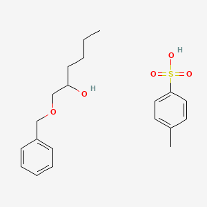 molecular formula C20H28O5S B14206243 4-Methylbenzenesulfonic acid;1-phenylmethoxyhexan-2-ol CAS No. 832690-22-9