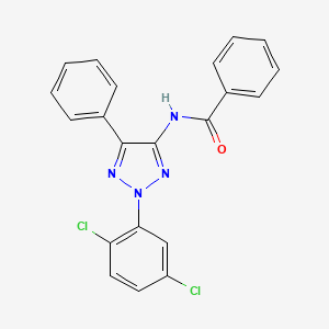 molecular formula C21H14Cl2N4O B14206259 Benzamide, N-[2-(2,5-dichlorophenyl)-5-phenyl-2H-1,2,3-triazol-4-yl]- CAS No. 830336-16-8