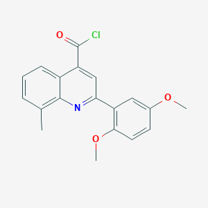 molecular formula C19H16ClNO3 B1420634 2-(2,5-Dimethoxyphenyl)-8-methylquinoline-4-carbonyl chloride CAS No. 1160254-47-6
