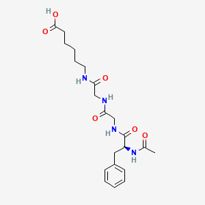 molecular formula C21H30N4O6 B14206345 N-Acetyl-L-phenylalanylglycyl-N-(5-carboxypentyl)glycinamide CAS No. 827611-88-1
