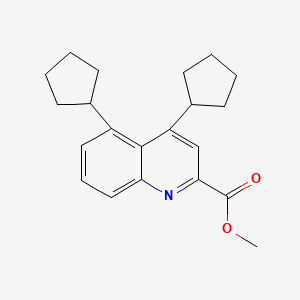 molecular formula C21H25NO2 B14206361 Methyl 4,5-dicyclopentylquinoline-2-carboxylate CAS No. 753487-56-8