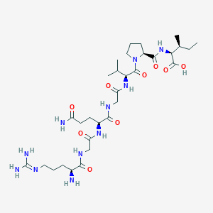 molecular formula C31H55N11O9 B14206363 N~5~-(Diaminomethylidene)-L-ornithylglycyl-L-glutaminylglycyl-L-valyl-L-prolyl-L-isoleucine CAS No. 834898-29-2
