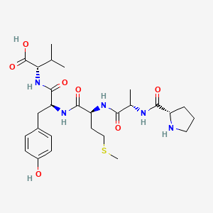 molecular formula C27H41N5O7S B14206394 L-Prolyl-L-alanyl-L-methionyl-L-tyrosyl-L-valine CAS No. 823233-17-6