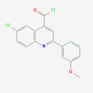 molecular formula C17H11Cl2NO2 B1420642 6-Chloro-2-(3-methoxyphenyl)quinoline-4-carbonyl chloride CAS No. 1160263-30-8