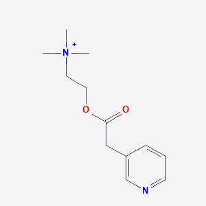 molecular formula C12H19N2O2+ B14206429 N,N,N-Trimethyl-2-{[(pyridin-3-yl)acetyl]oxy}ethan-1-aminium CAS No. 835651-48-4