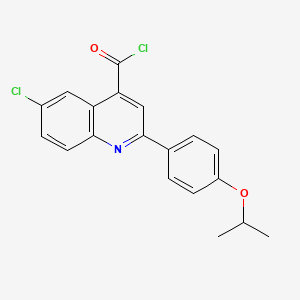 molecular formula C19H15Cl2NO2 B1420644 6-氯-2-(4-异丙氧基苯基)喹啉-4-甲酰氯 CAS No. 1160263-39-7