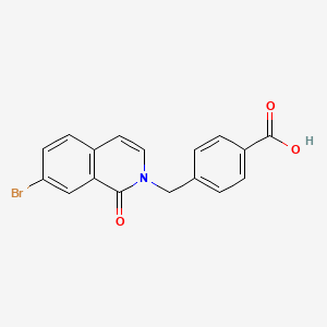 molecular formula C17H12BrNO3 B14206440 4-[(7-Bromo-1-oxoisoquinolin-2(1H)-yl)methyl]benzoic acid CAS No. 820236-66-6
