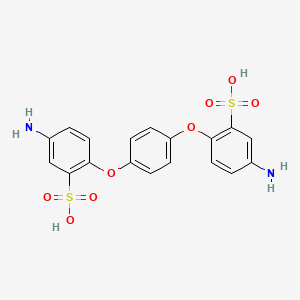 molecular formula C18H16N2O8S2 B14206479 2,2'-[1,4-Phenylenebis(oxy)]bis(5-aminobenzene-1-sulfonic acid) CAS No. 754915-78-1