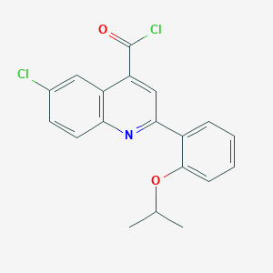 molecular formula C19H15Cl2NO2 B1420650 6-Chloro-2-(2-isopropoxyphenyl)quinoline-4-carbonyl chloride CAS No. 1160263-49-9