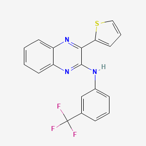 molecular formula C19H12F3N3S B14206526 3-(Thiophen-2-yl)-N-[3-(trifluoromethyl)phenyl]quinoxalin-2-amine CAS No. 832081-68-2