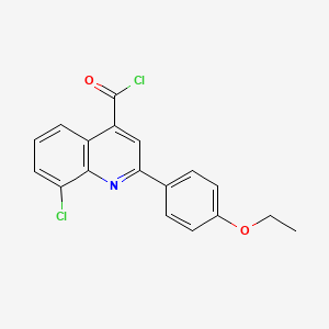 molecular formula C18H13Cl2NO2 B1420653 8-Chloro-2-(4-ethoxyphenyl)quinoline-4-carbonyl chloride CAS No. 1160263-71-7