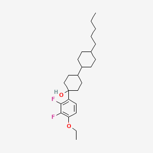 molecular formula C25H38F2O2 B14206553 [1,1'-Bicyclohexyl]-4-ol, 4-(4-ethoxy-2,3-difluorophenyl)-4'-pentyl- CAS No. 790205-42-4