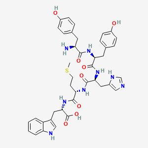 molecular formula C40H46N8O8S B14206559 L-Tyrosyl-L-tyrosyl-L-histidyl-L-methionyl-L-tryptophan CAS No. 827301-05-3