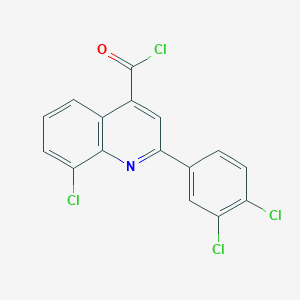 molecular formula C16H7Cl4NO B1420656 8-Chloro-2-(3,4-dichlorophenyl)quinoline-4-carbonyl chloride CAS No. 1160256-59-6