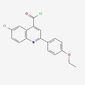 molecular formula C18H13Cl2NO2 B1420658 6-Chloro-2-(4-ethoxyphenyl)quinoline-4-carbonyl chloride CAS No. 1160263-33-1
