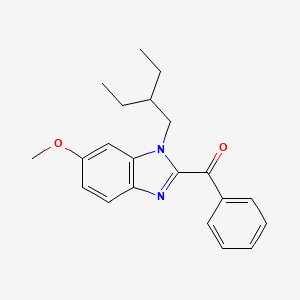 molecular formula C21H24N2O2 B14206584 Methanone, [1-(2-ethylbutyl)-6-methoxy-1H-benzimidazol-2-yl]phenyl- CAS No. 824428-65-1