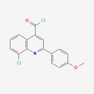molecular formula C17H11Cl2NO2 B1420662 8-Chloro-2-(4-methoxyphenyl)quinoline-4-carbonyl chloride CAS No. 1160263-65-9