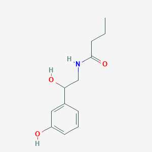molecular formula C12H17NO3 B14206626 N-[2-Hydroxy-2-(3-hydroxyphenyl)ethyl]butanamide CAS No. 831171-98-3