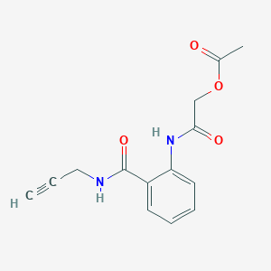 molecular formula C14H14N2O4 B14206654 Benzamide, 2-[[(acetyloxy)acetyl]amino]-N-2-propynyl- CAS No. 823235-08-1