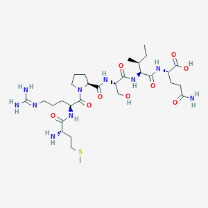 molecular formula C30H54N10O9S B14206667 L-Methionyl-N~5~-(diaminomethylidene)-L-ornithyl-L-prolyl-L-seryl-L-isoleucyl-L-glutamine CAS No. 738615-97-9