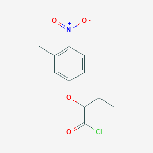 molecular formula C11H12ClNO4 B1420667 2-(3-Methyl-4-nitrophenoxy)butanoyl chloride CAS No. 1160257-48-6