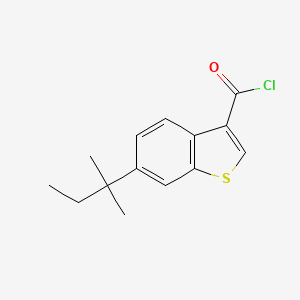 molecular formula C14H15ClOS B1420669 6-(1,1-Dimethylpropyl)-1-benzothiophene-3-carbonyl chloride CAS No. 1160248-96-3