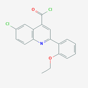 molecular formula C18H13Cl2NO2 B1420671 6-Chloro-2-(2-ethoxyphenyl)quinoline-4-carbonyl chloride CAS No. 1160263-36-4