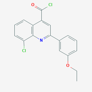 molecular formula C18H13Cl2NO2 B1420672 8-Chloro-2-(3-ethoxyphenyl)quinoline-4-carbonyl chloride CAS No. 1160263-73-9