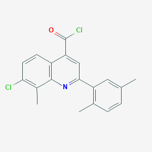 7-Chloro-2-(2,5-dimethylphenyl)-8-methylquinoline-4-carbonyl chloride
