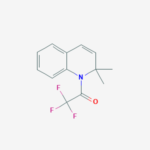 molecular formula C13H12F3NO B14206772 Quinoline, 1,2-dihydro-2,2-dimethyl-1-(trifluoroacetyl)- CAS No. 828938-88-1