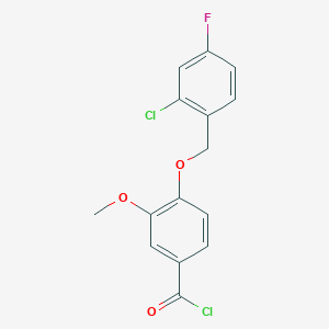 4-[(2-Chloro-4-fluorobenzyl)oxy]-3-methoxybenzoyl chloride