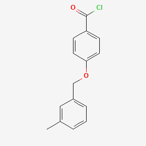 molecular formula C15H13ClO2 B1420685 4-[(3-Methylbenzyl)oxy]benzoyl chloride CAS No. 1160250-97-4