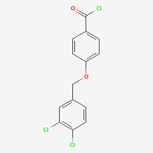 molecular formula C14H9Cl3O2 B1420686 4-[(3,4-Dichlorobenzyl)oxy]benzoyl chloride CAS No. 1160251-27-3