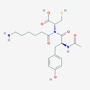 molecular formula C20H29N3O6S B14206860 N-Acetyl-L-tyrosyl-N-(6-aminohexanoyl)-L-cysteine CAS No. 830335-40-5