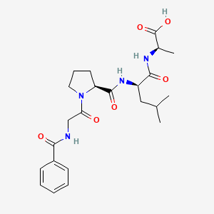 molecular formula C23H32N4O6 B14206875 N-Benzoylglycyl-L-prolyl-D-leucyl-D-alanine CAS No. 817620-20-5