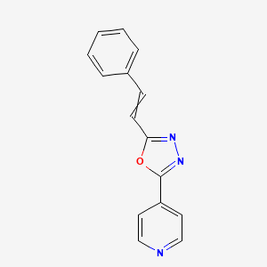 molecular formula C15H11N3O B14206880 4-[5-(2-Phenylethenyl)-1,3,4-oxadiazol-2-yl]pyridine CAS No. 832128-98-0