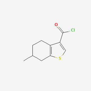 molecular formula C10H11ClOS B1420698 6-Methyl-4,5,6,7-tetrahydro-1-benzothiophene-3-carbonyl chloride CAS No. 1160248-88-3