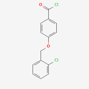 molecular formula C14H10Cl2O2 B1420699 4-[(2-Chlorobenzyl)oxy]benzoyl chloride CAS No. 1160249-37-5